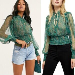 Free People Twyla printed top.